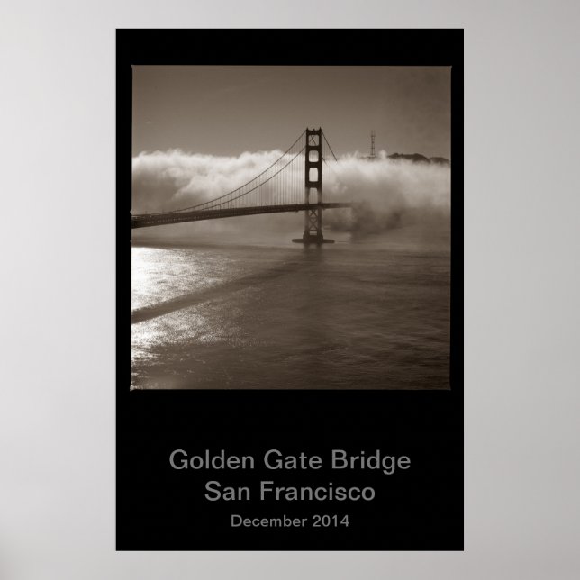 Golden Gate Bridge Dec 2015 #1 Poster (Front)