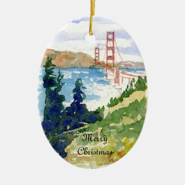 Golden Gate Bridge Double-Sided Ornament (Front)