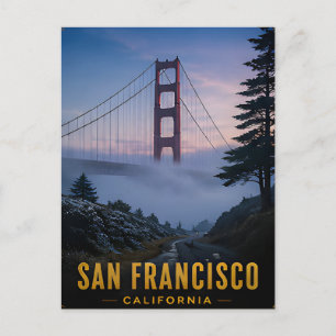 Golden Gate Bridge Fog San Francisco California  Postcard