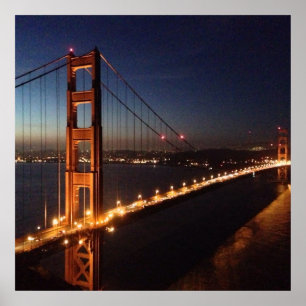 Golden Gate Bridge from Marin headlands Poster