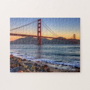 Golden Gate Bridge from San Francisco bay trail. Jigsaw Puzzle