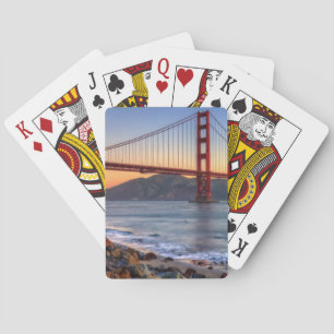 Golden Gate Bridge from San Francisco bay trail. Playing Cards