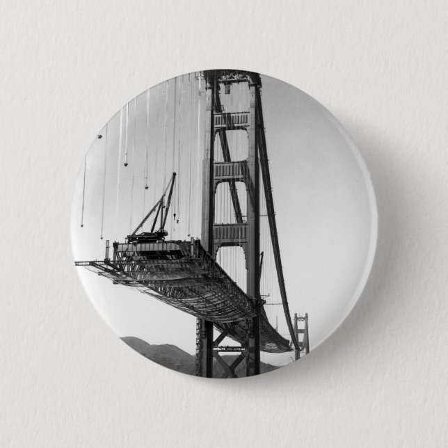 Golden Gate Bridge I 6 Cm Round Badge (Front)