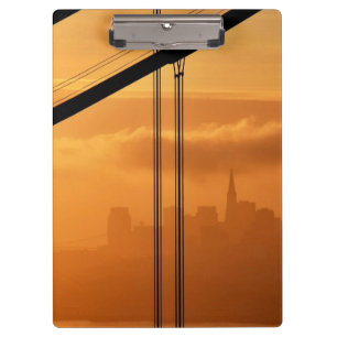 Golden Gate Bridge in front of the San Francisco Clipboard