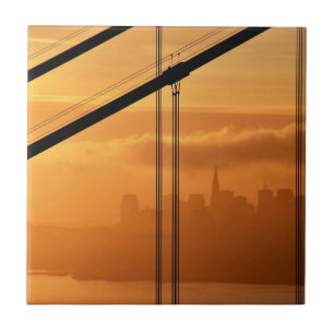 Golden Gate Bridge in front of the San Francisco Tile