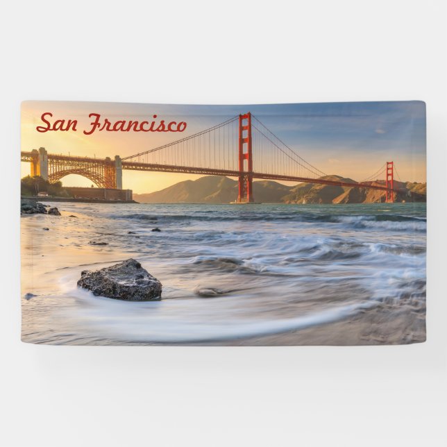 Golden Gate Bridge in San Francisco at sunset Banner (Horizontal)