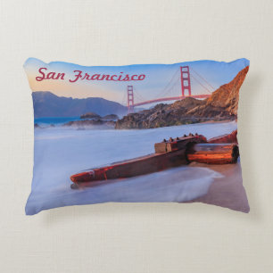 Golden Gate Bridge in San Francisco, Baker Beach Decorative Cushion