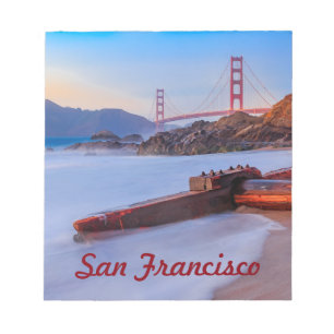 Golden Gate Bridge in San Francisco, Baker Beach Notepad