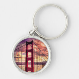 Golden Gate Bridge in San Francisco, California. Key Ring
