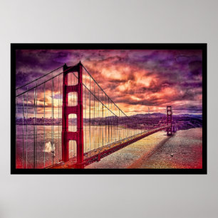 Golden Gate Bridge in San Francisco, California. Poster