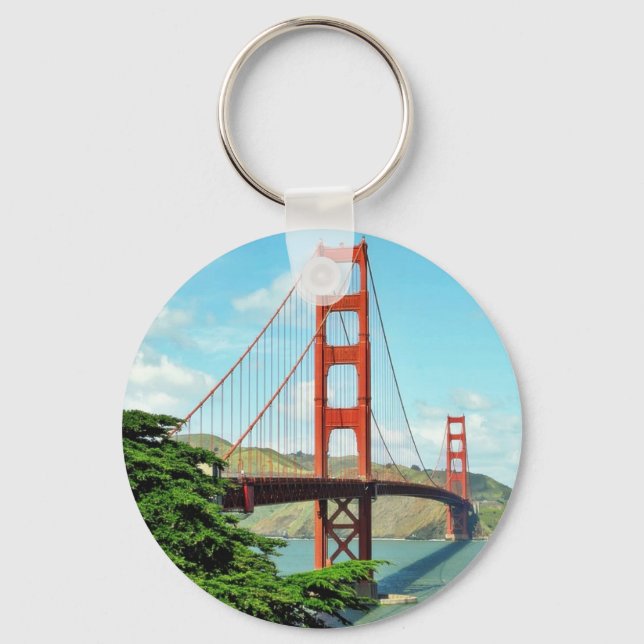 Golden Gate Bridge In San Francisco Key Ring (Front)