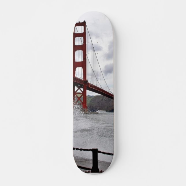 Golden Gate Bridge In San Francisco Seen From Fort Skateboard (Front)