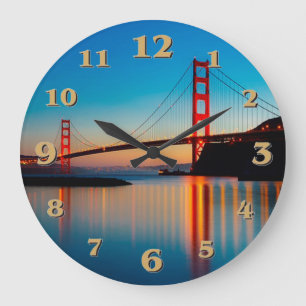 Golden Gate Bridge Large Clock