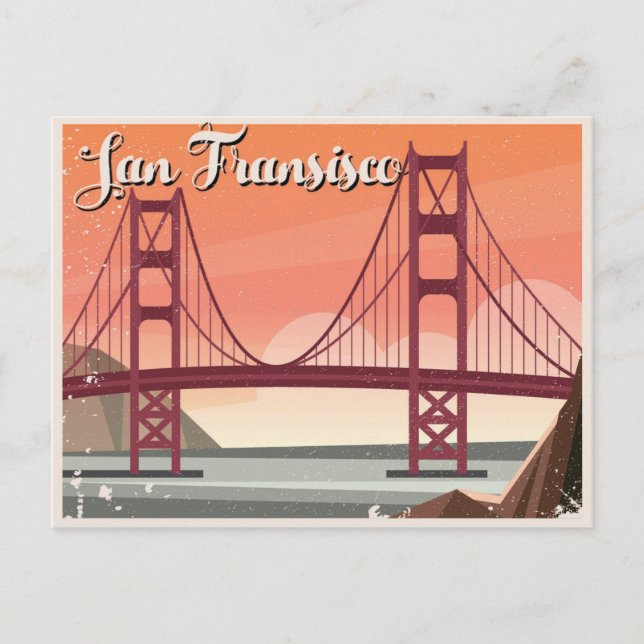 Golden Gate Bridge Of San Fransisco Postcard (Front)
