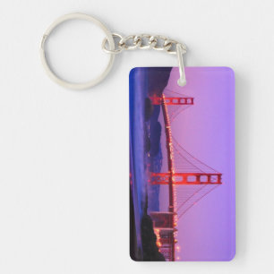 Golden Gate Bridge on Baker Beach at Sundown Key Ring