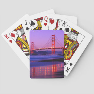 Golden Gate Bridge on Baker Beach at Sundown Playing Cards