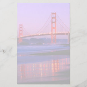 Golden Gate Bridge on Baker Beach at Sundown Stationery