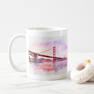 Golden Gate Bridge pastel in San Francisco  Coffee Mug