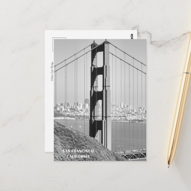 Golden Gate Bridge Postcard (Front/Back In Situ)