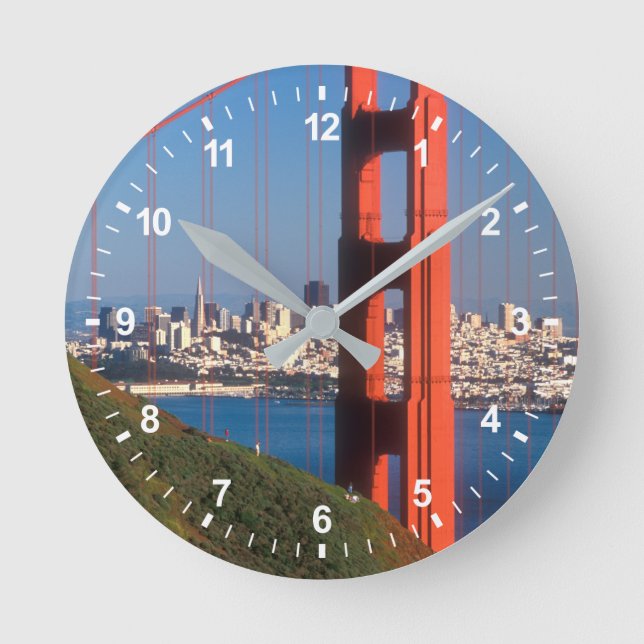 Golden Gate Bridge Round Clock (Front)