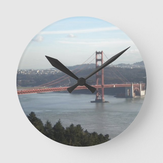 Golden Gate Bridge Round Clock (Front)