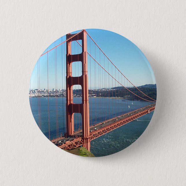 Golden Gate Bridge, San Francisco 6 Cm Round Badge (Front)