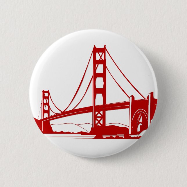 Golden Gate Bridge - San Francisco, CA 6 Cm Round Badge (Front)