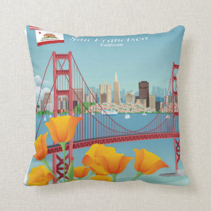 Golden Gate Bridge San Francisco, CA Cushion