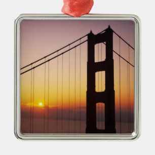 Golden Gate Bridge, San Francisco, California, 3 Metal Ornament