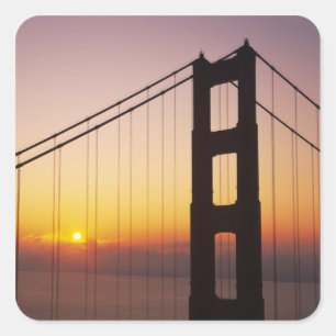 Golden Gate Bridge, San Francisco, California, 3 Square Sticker
