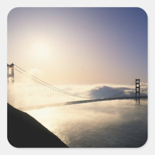 Golden Gate Bridge, San Francisco, California, 4 Square Sticker