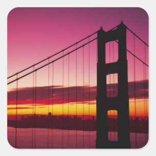 Golden Gate Bridge, San Francisco, California, 6 Square Sticker