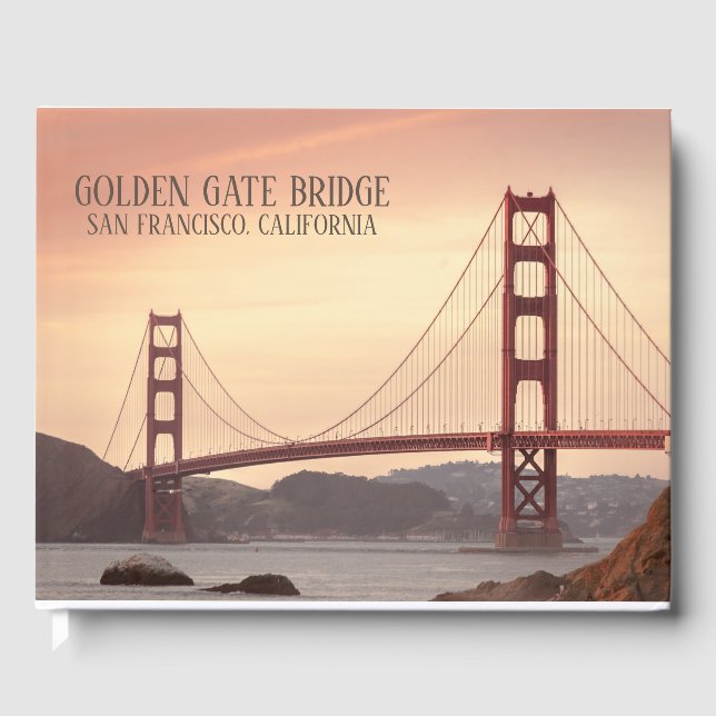 Golden Gate Bridge San Francisco California Guest Book (Front)