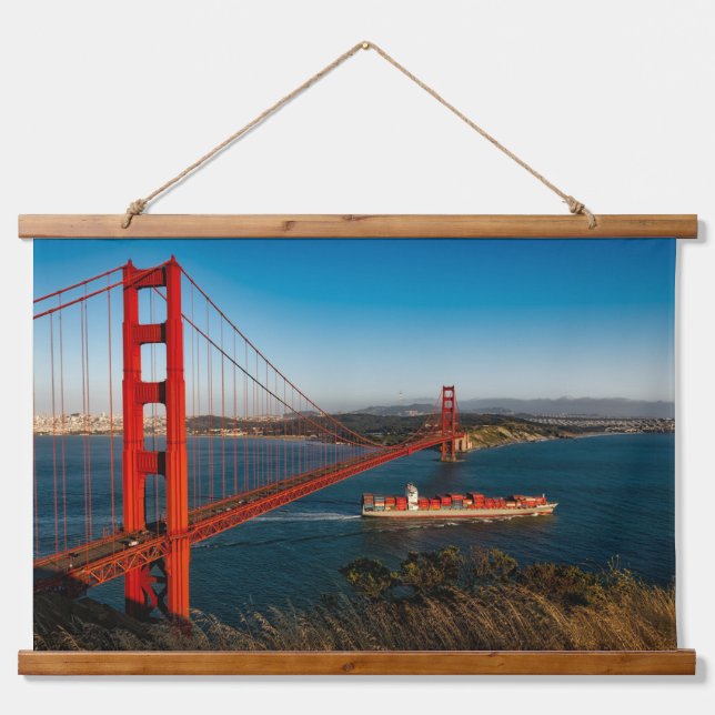 Golden Gate Bridge San Francisco California Hanging Tapestry (Front)