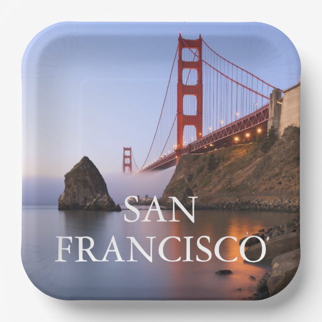 Golden Gate Bridge | San Francisco California Paper Plate (Front)