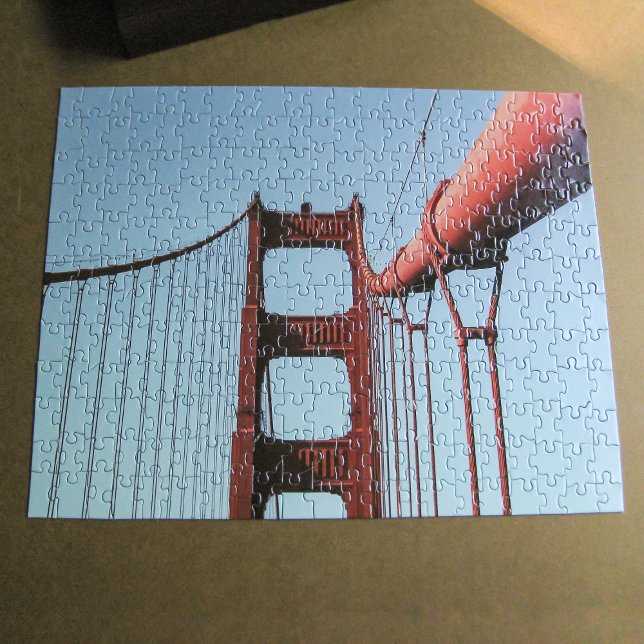 Golden Gate Bridge–San Francisco, California Photo Jigsaw Puzzle (Golden Gate Bridge Puzzle in situ)