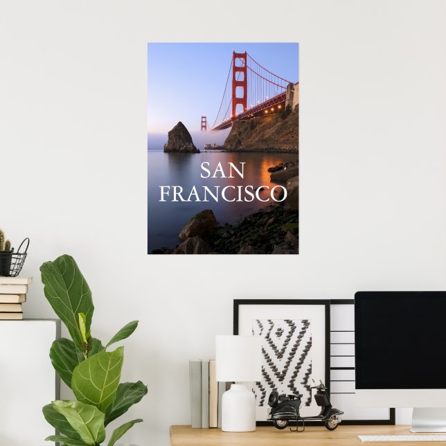 Golden Gate Bridge | San Francisco California Poster (Home Office)