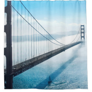 GOLDEN GATE BRIDGE SAN FRANCISCO CALIFORNIA SHOWER CURTAIN