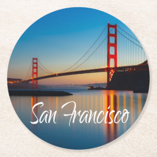 Golden Gate Bridge, San Francisco, California, USA Round Paper Coaster