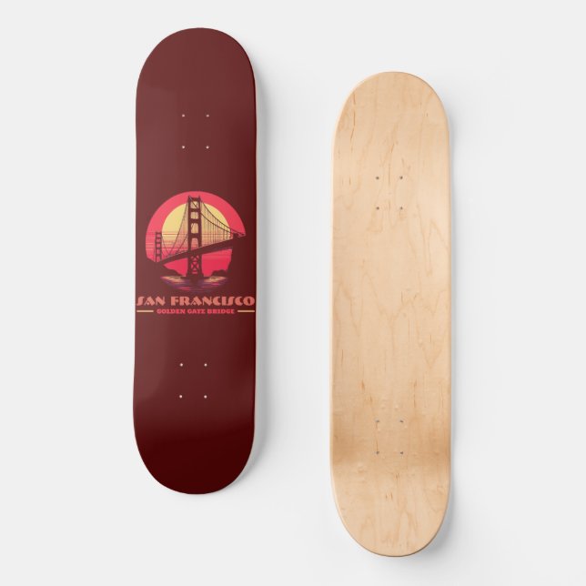 Golden Gate Bridge San Francisco California USA Skateboard (Front)
