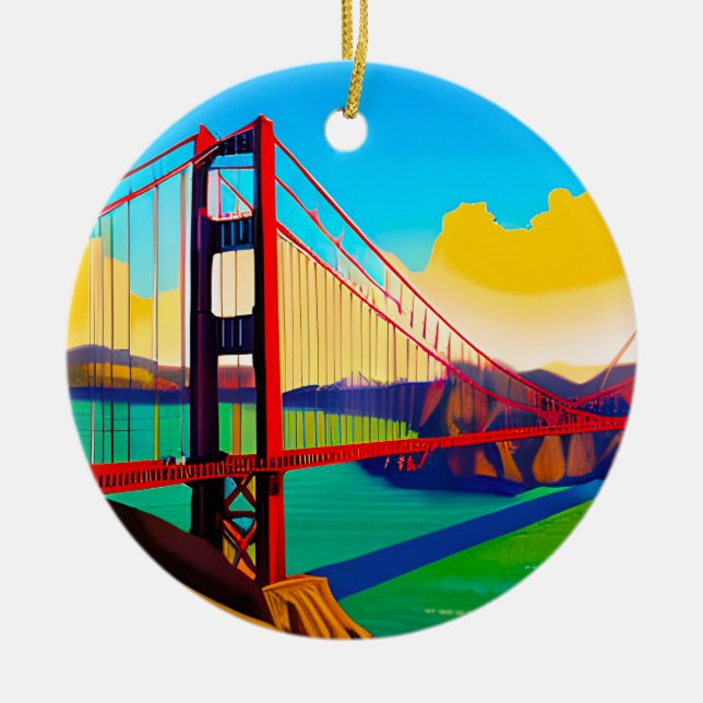 Golden Gate Bridge, San Francisco   Ceramic Ornament (Front)