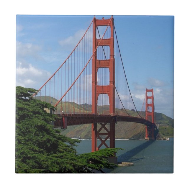 Golden Gate Bridge, San Francisco Ceramic Tile (Front)