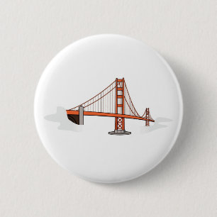 Golden Gate Bridge   San Francisco Destination 6 Cm Round Badge
