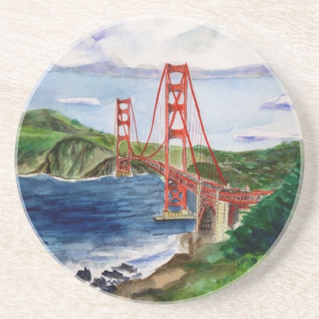 Golden Gate Bridge (San Francisco) Drink Coaster (Front)