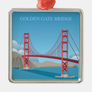 Golden Gate Bridge   San Francisco Metal Ornament