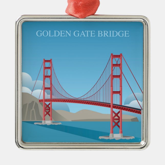 Golden Gate Bridge | San Francisco Metal Ornament (Front)