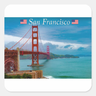 Golden Gate Bridge San Francisco Square Sticker