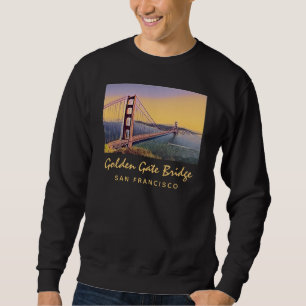 Golden Gate Bridge San Francisco Vintage Painting Sweatshirt