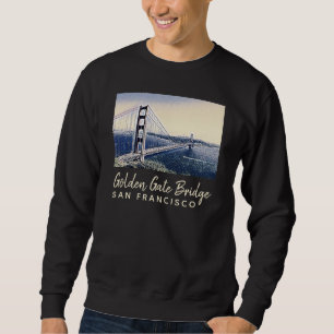 Golden Gate Bridge San Francisco Watercolor Art  Sweatshirt