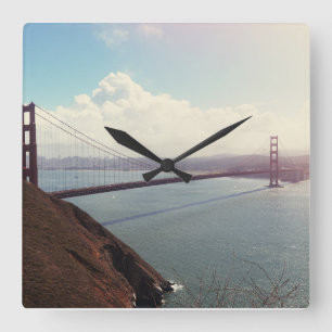 Golden Gate Bridge Square Wall Clock
